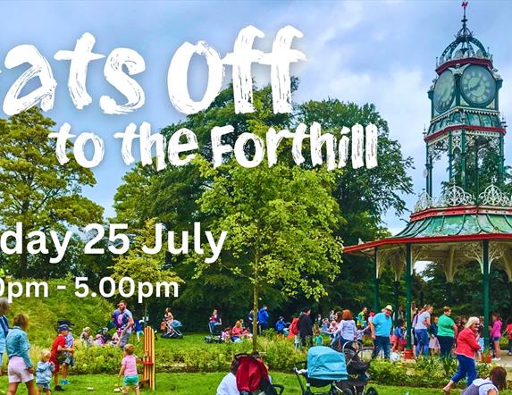 Families enjoying event in Forthill Park