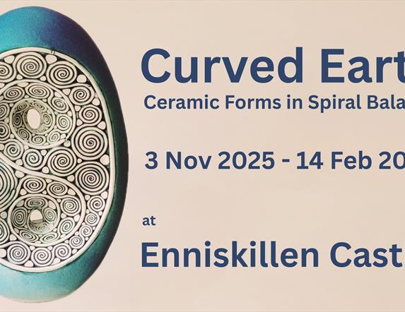 Curved earth ceramic piece