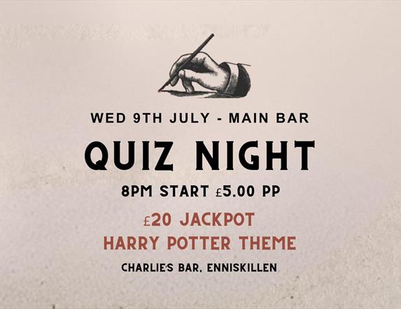 Harry Potter Themed Quiz Charlie's Bar Ennisillen