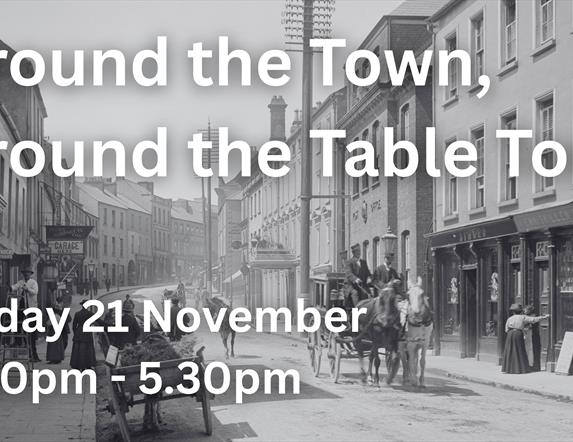 Black and white image of Enniskillen