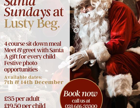 Santa Sundays at Lusty Beg Island