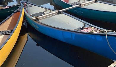 rafted canoe