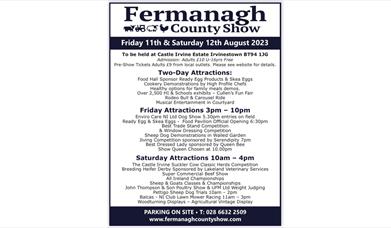 Fermanagh County Show  - Castle Irvine 11th & 12th August 2023