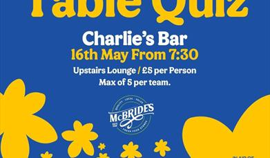Marie Curie Pub Quiz McBrides at Charlies Bar