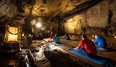 Yoga in cave