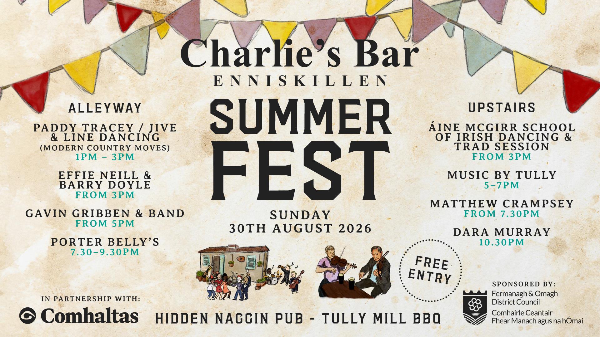 Summerfest 26 at Charlies's Bar Enniskillen