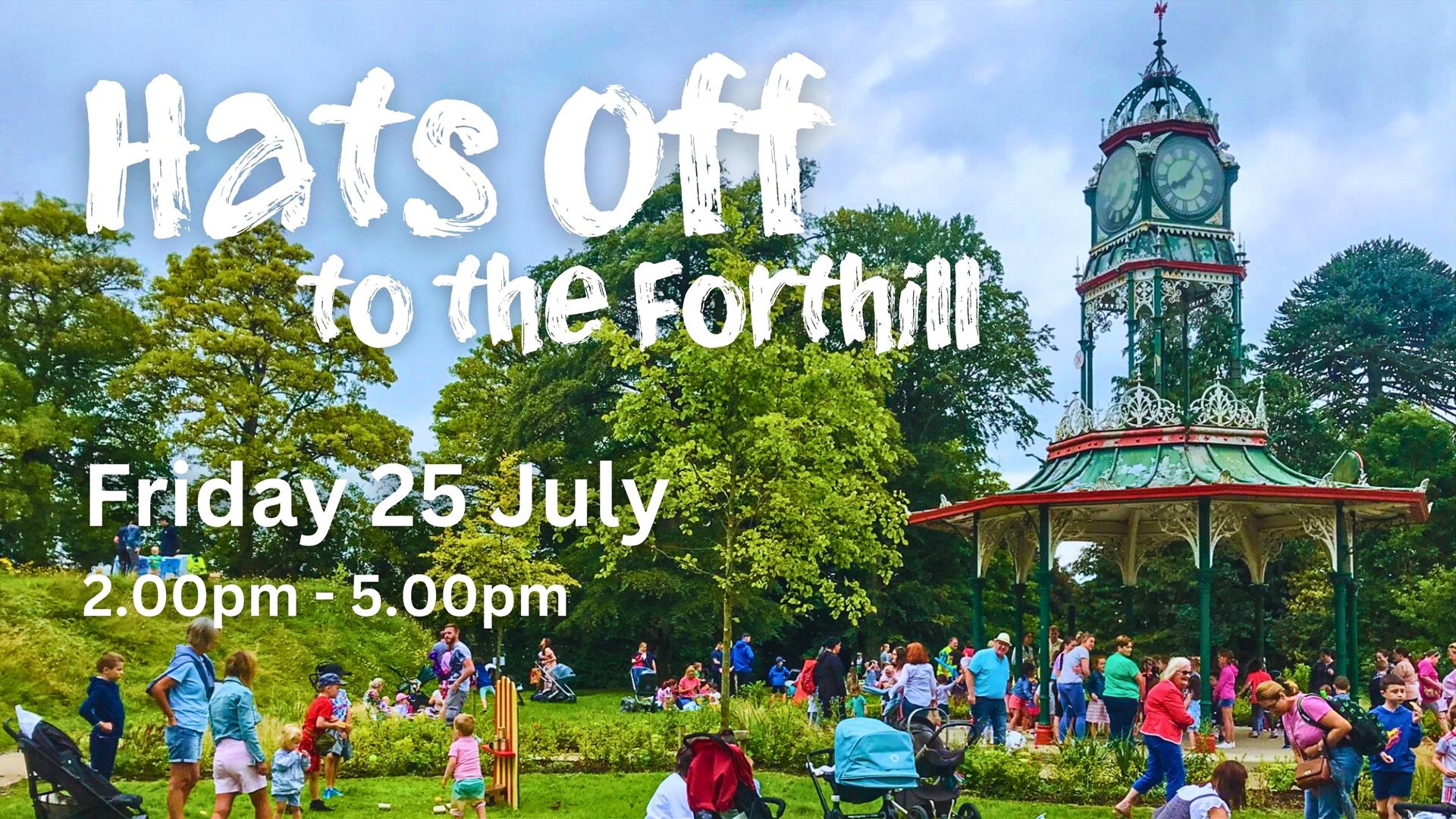 Families enjoying event in Forthill Park