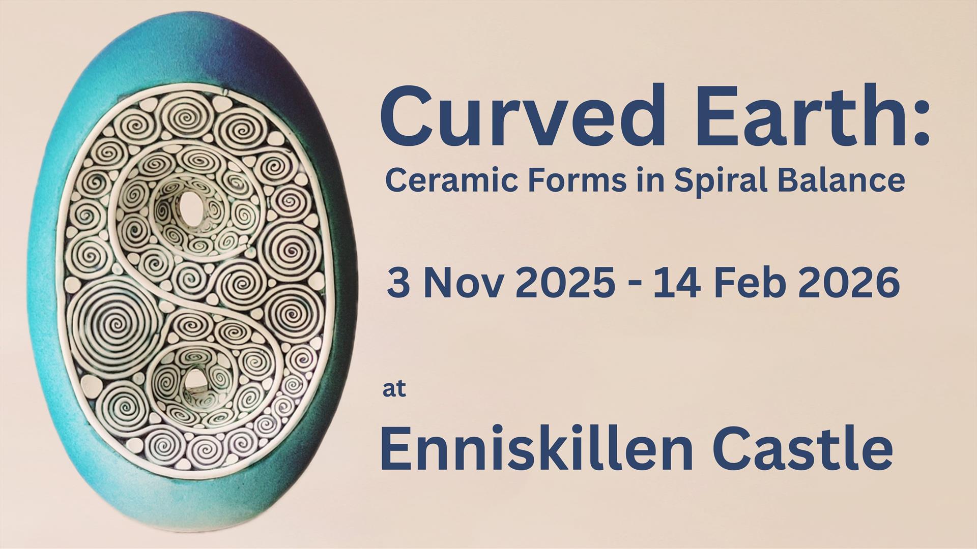Curved earth ceramic piece