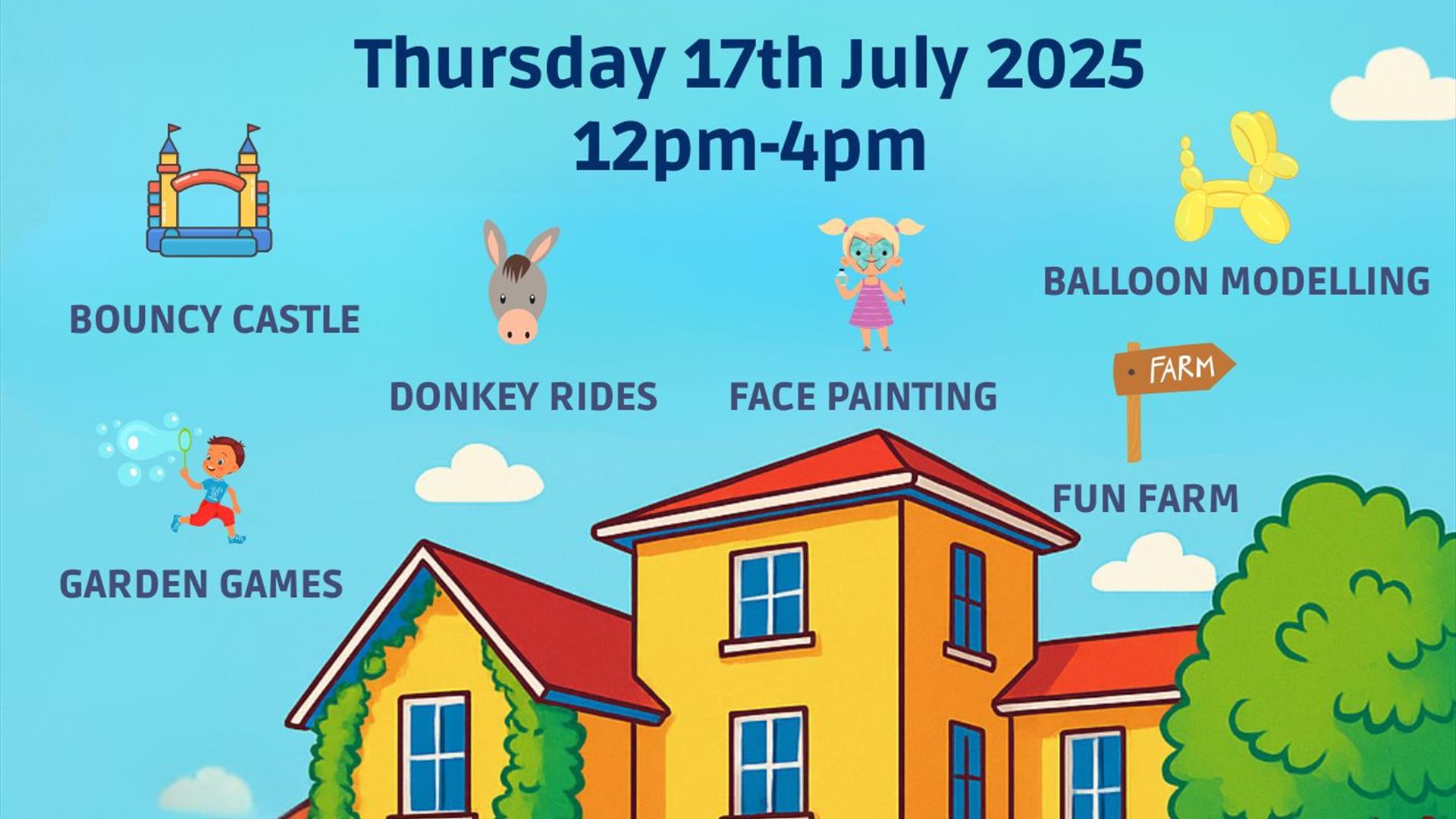 Family Fun Day - Thursday 17th JUly 2025 - 12pm - 4pm. Free Entry
