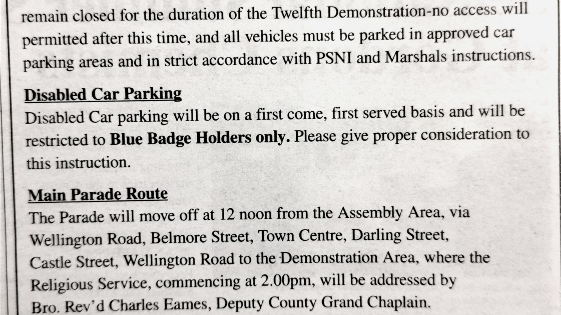 County Fermanagh Grand Orange Lodge - "The Twelfth"
