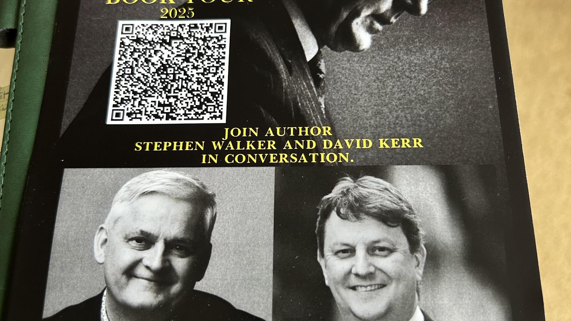 Picture of book event with Stephen Walker and David Kerr