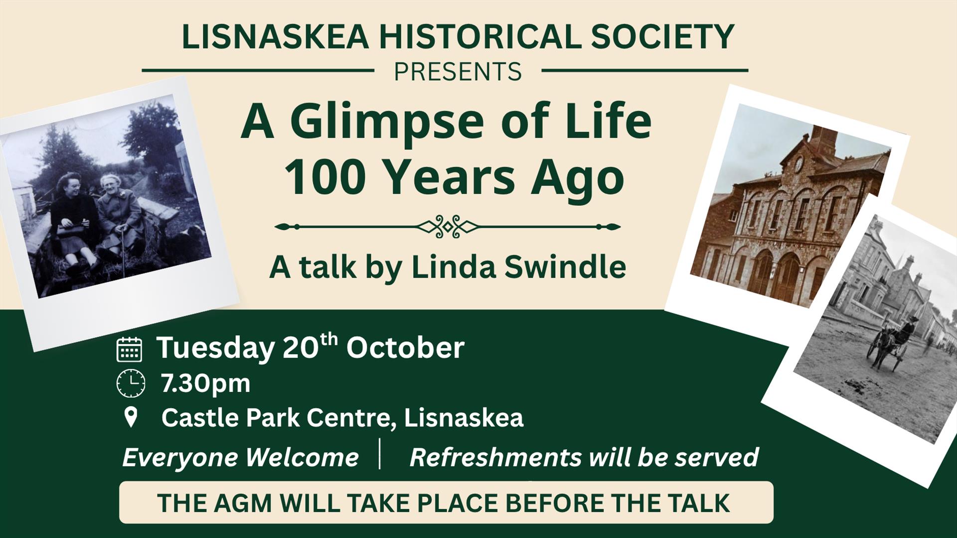 poster promoting history talk