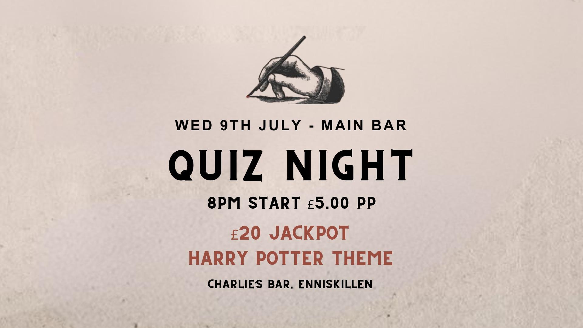 Harry Potter Themed Quiz Charlie's Bar Ennisillen