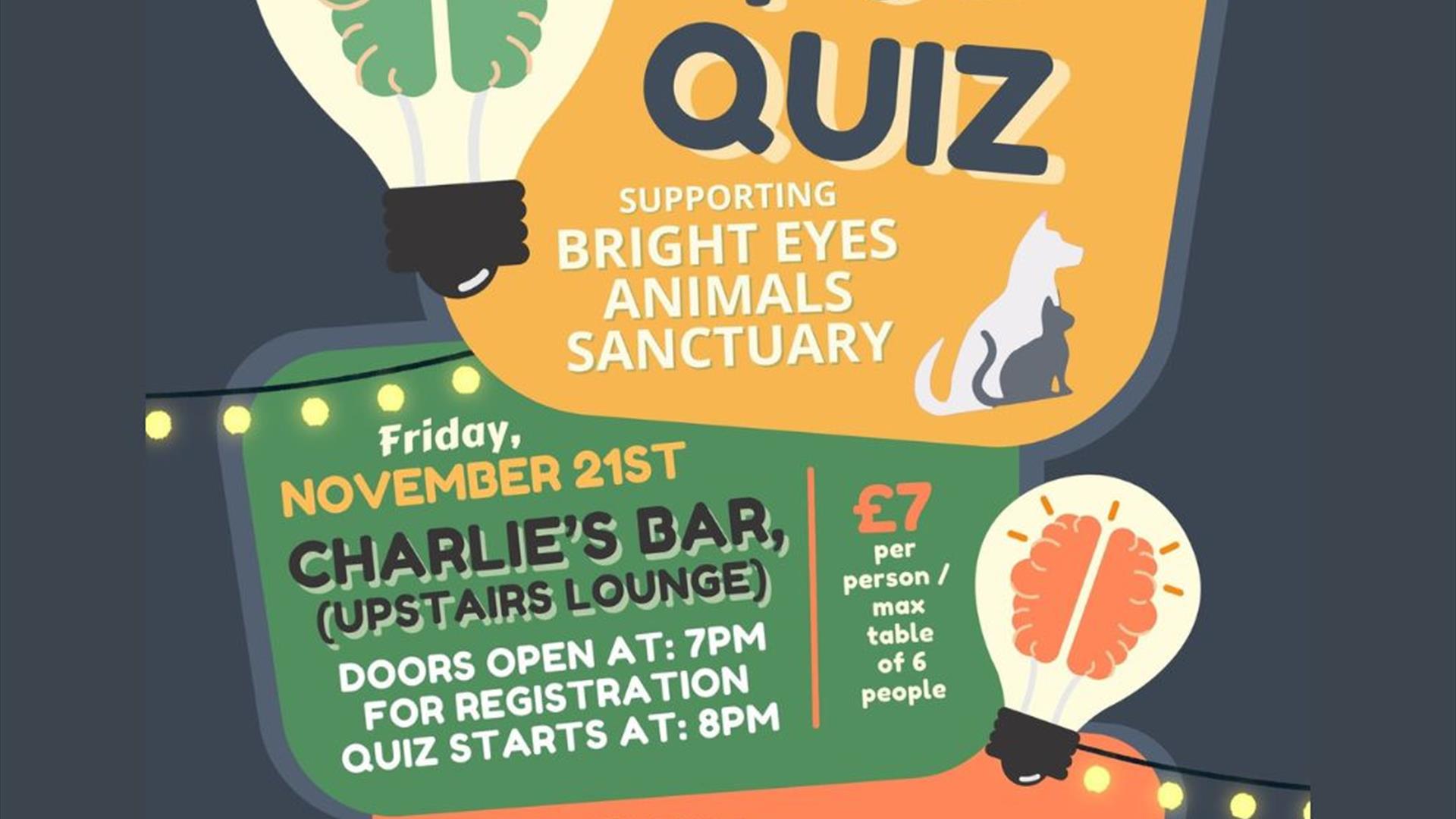Pub Quiz for Bright Eyes Animal Sanctuary