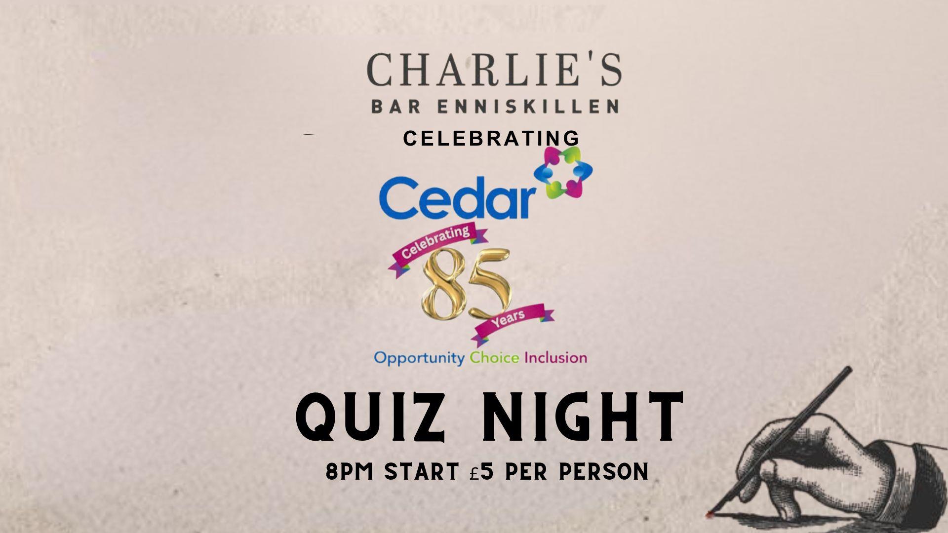 Cedar foundation 85th anniversary quiz