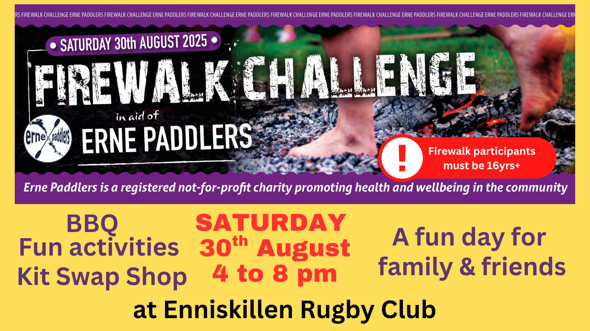 Erne Paddlers Firewalk Fundraiser and Family Fun Day