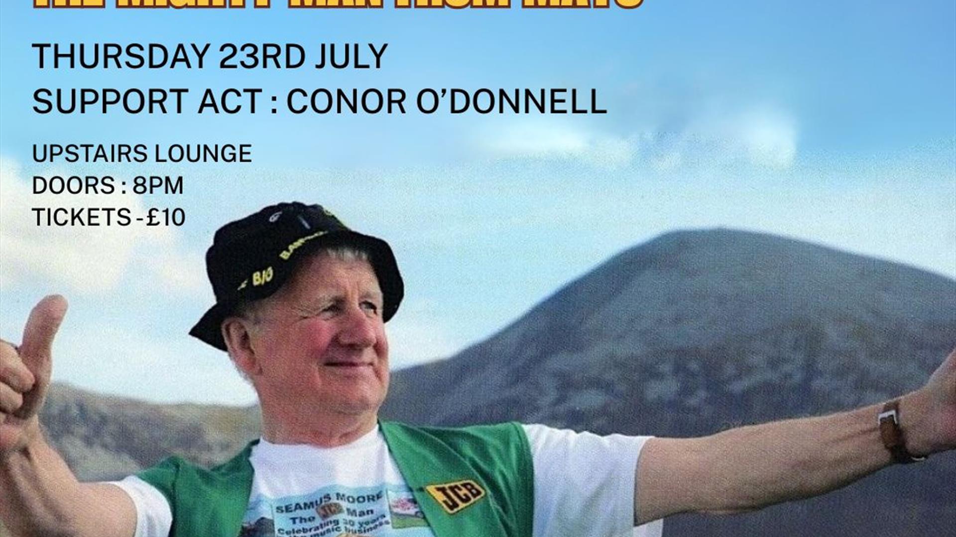 Seamus Moore the JCB Man in Charlie's Bar Enniskillen