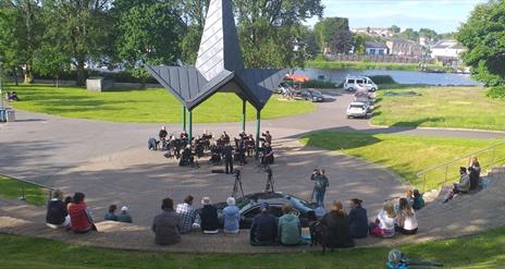 Fermanagh Concert Band performing at the Round O