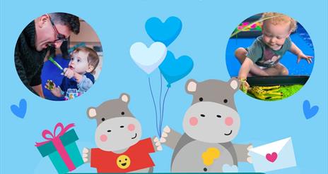 Little Mess Fermanagh advwrt for their Father's Day Messy Play event with images of children playing with messy materials.