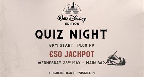 Disney Quiz Night at Charlies Bar 28th May
