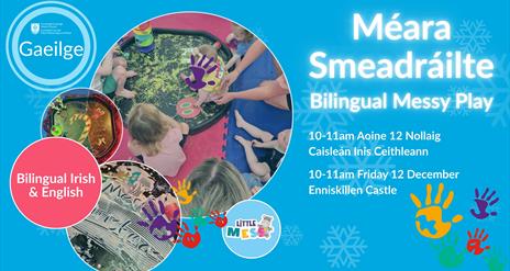 Messy hands and text