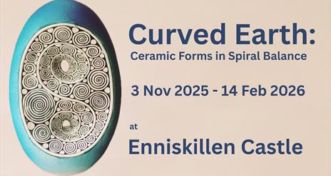 Curved earth ceramic piece
