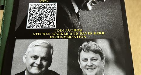 Picture of book event with Stephen Walker and David Kerr