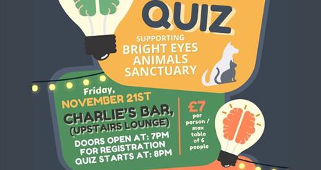 Pub Quiz for Bright Eyes Animal Sanctuary