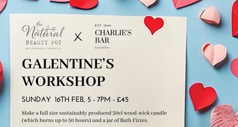 Galentine's Candle & Bath Fizz Workshop  at charlies bar