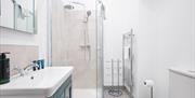 Image of bathroom with shower 
