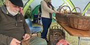 Weaving demonstrations with fermanaghs Tom O Brien and Ciara Smith
