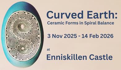 Curved earth ceramic piece