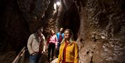 Group admires the underground caves