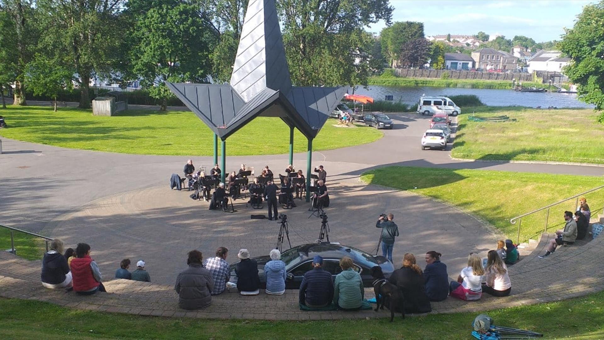 Fermanagh Concert Band performing at the Round O