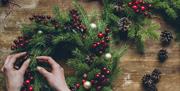 Foraging and Christmas Wreath Making