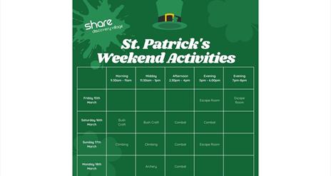 St Patrick's Day Activities at Share Discovery Village